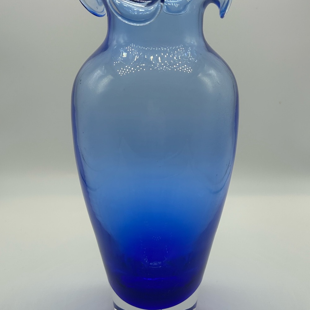 Cobolt Blue Art Glass Vase